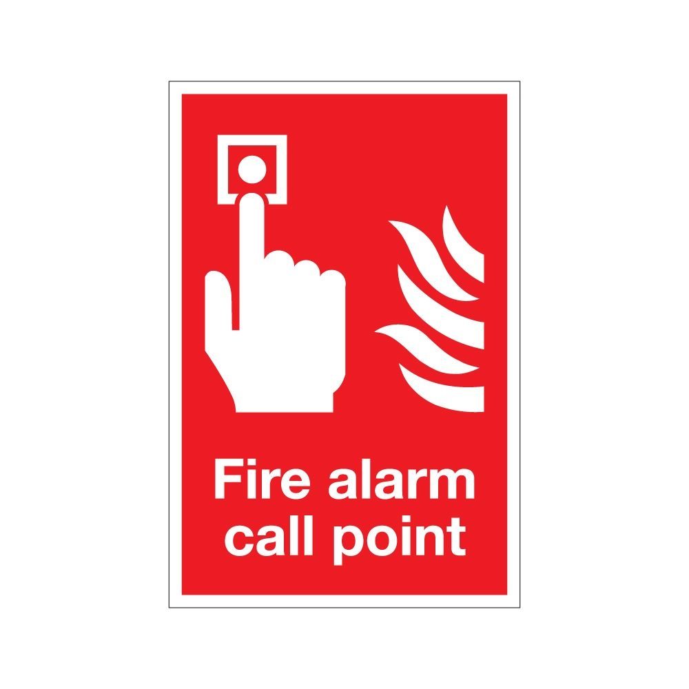 Fire Alarm Call Point Sign - 200mm x 300mm - 1mm Rigid Plastic