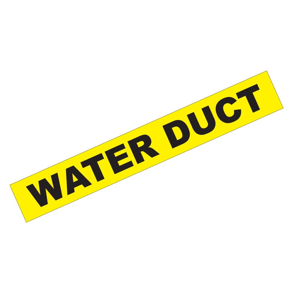 First Fix Marking Tape "Water Duct" - 48mm x 33m - Yellow