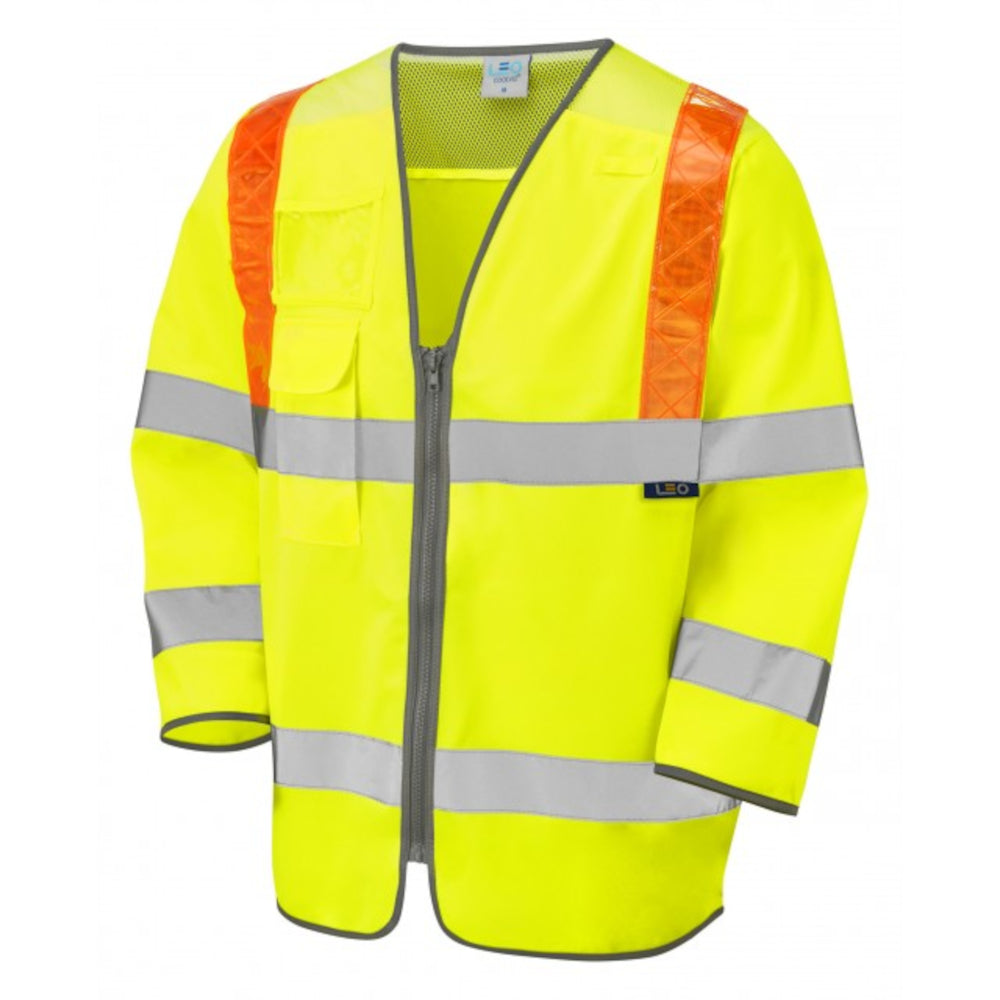 Leo Taddiport Orange 3/4 Sleeved Waistcoat