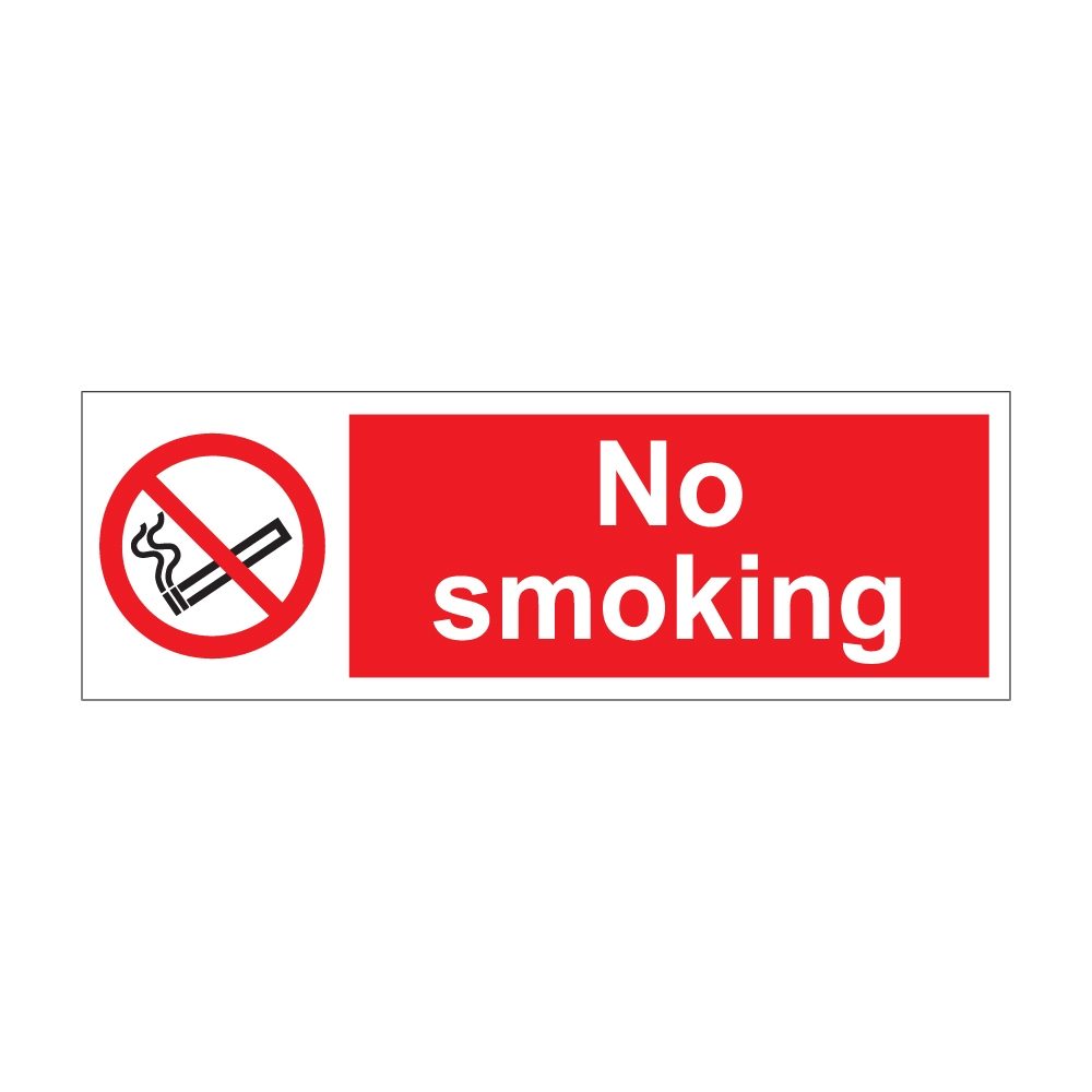 No Smoking Sign - 300mm x 100mm