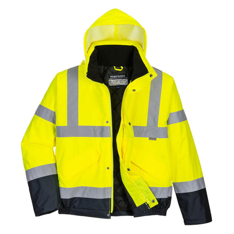 S266 Two-tone Hi Vis Bomber Jacket