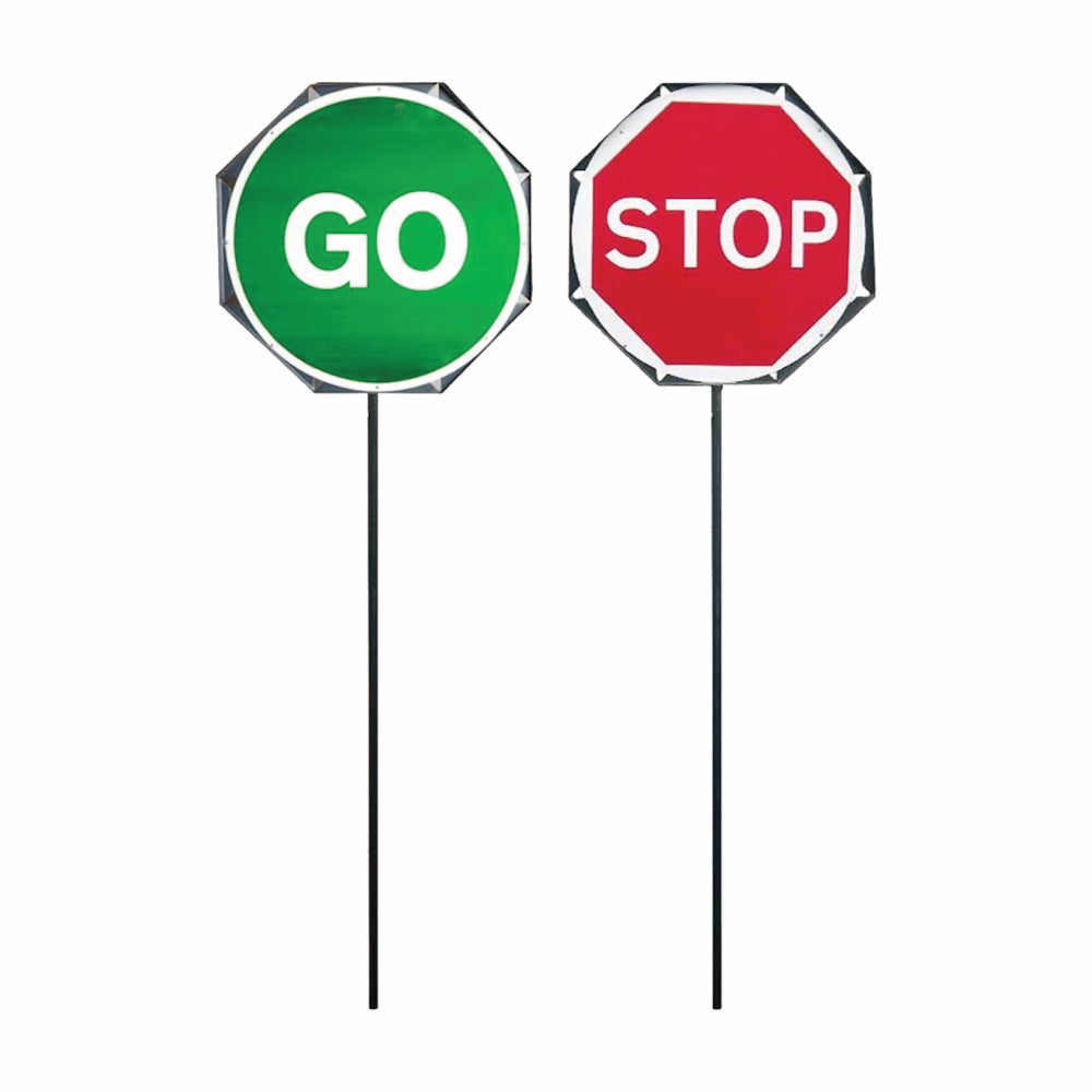 600mm Stop/Go Sign c/w Steel Pole