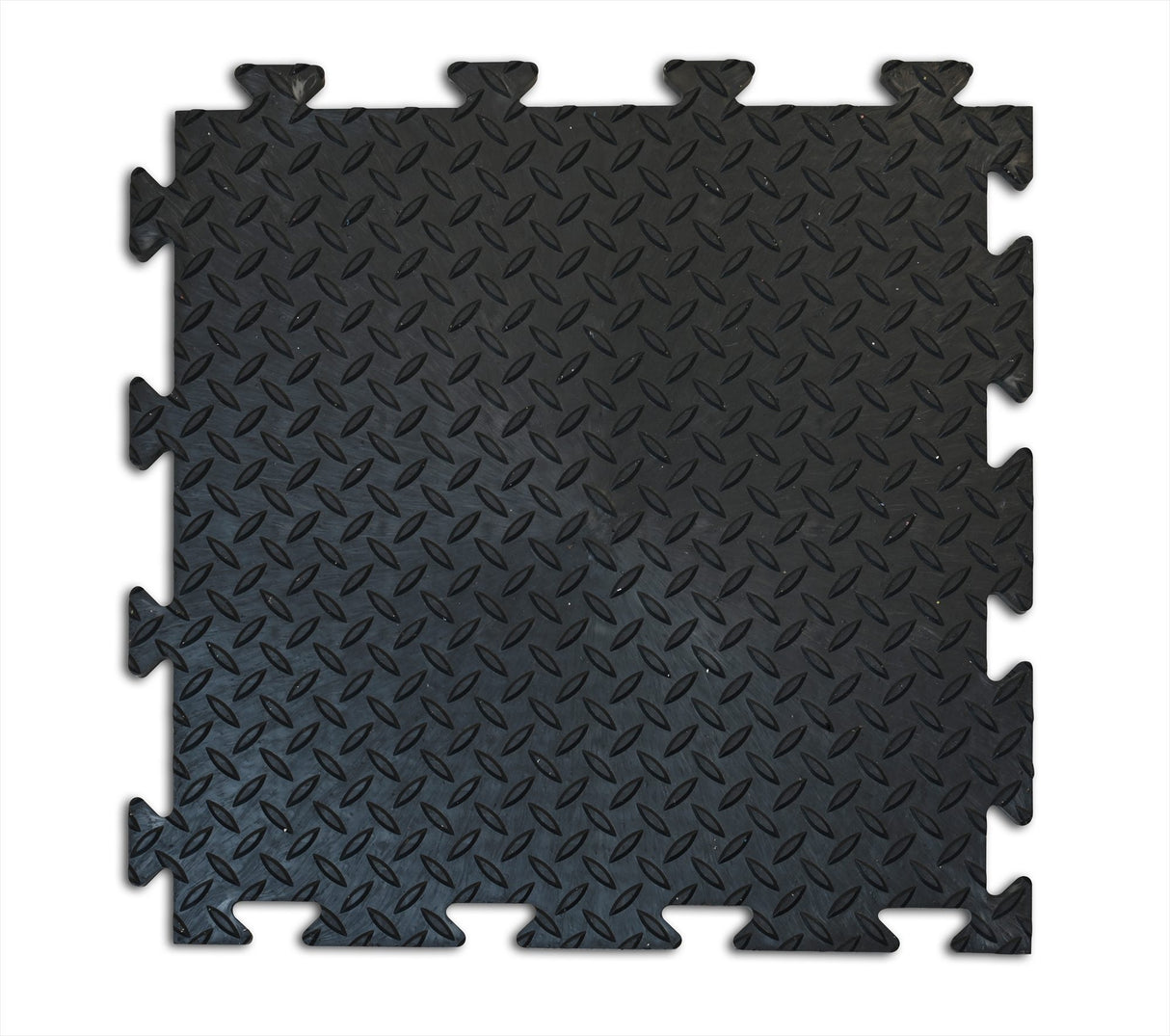 Tuff-Tile Diamond Interlocking Mat - Black - 50cm x50cm - Pack of 4