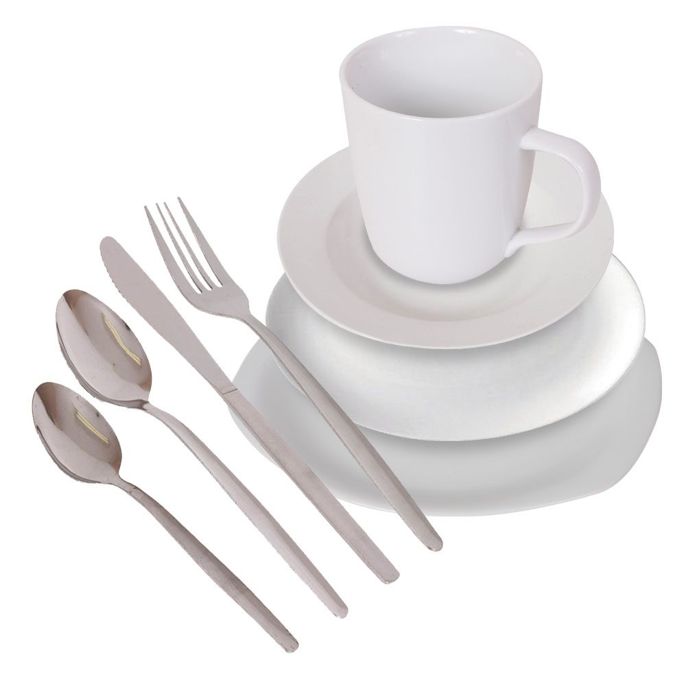 48 Piece Cutlery and Crockery Set